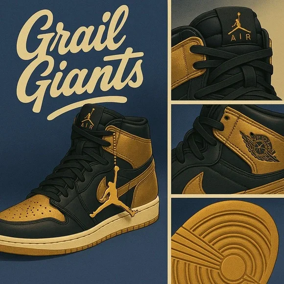 NIKE AIR JORDAN 1 High OG in Metallic Gold. SZ. 10M ** NEW WITH BOX ** - Picture 5 of 10